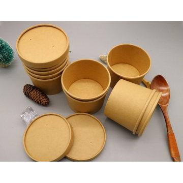 Kraft Paper Bowl Disposable Hot Soup Paper Bowl